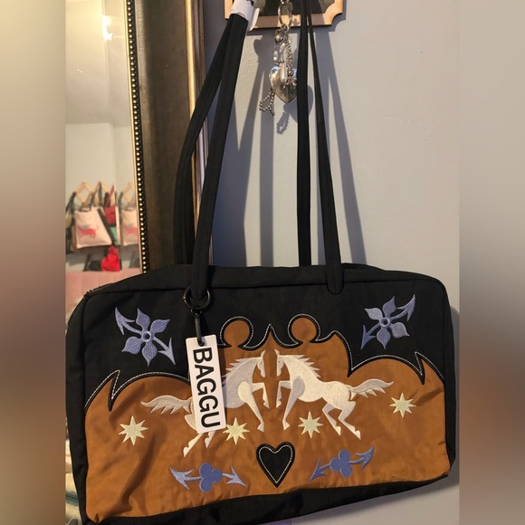 BAGGU Handbags - Baggu western navy bowler NWT